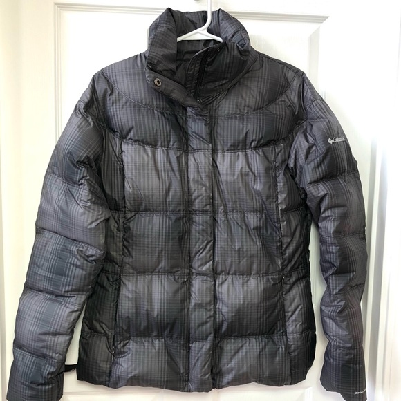 ⭐️ Woman’s Gray Plaid Columbia Omni Shield Down Puffer Coat Jacket Size MEDIUM - Picture 13 of 16